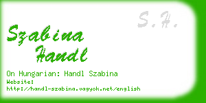 szabina handl business card